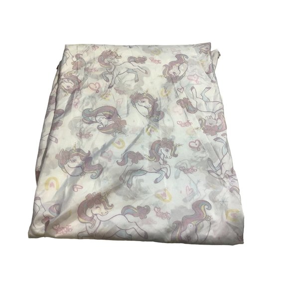 JoJo Siwa Unicorn Twin Flat Sheet Rainbow Hearts 66" x 96" Dream Crazy - Picture 8 of 8